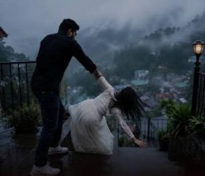 Her husband pushed her down stairs of the hotel