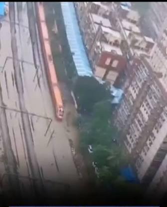 Vande Bharat Powers Through Flooded Mumbai Tracks