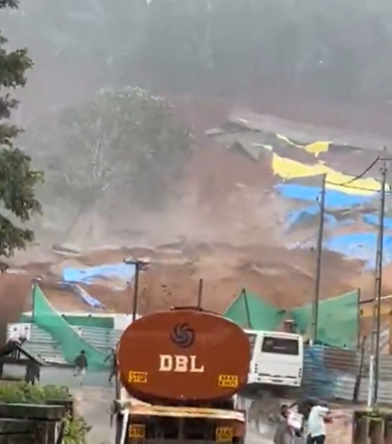 Landslide Hits Tunnel Project in Kerala's Wayanad; Workers Trapped as Rescue Operation Continues